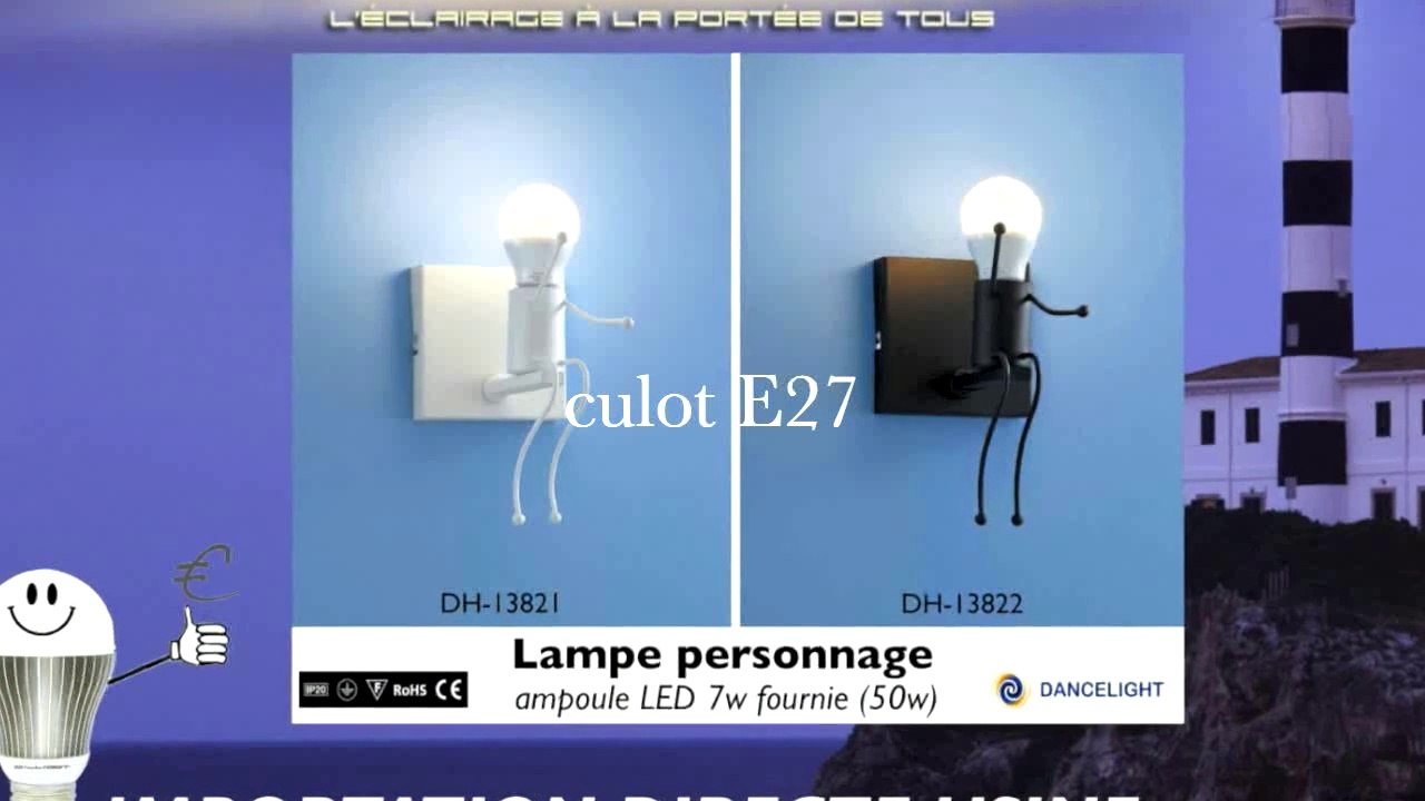 Lampe LED personnage - chambre enfant - design DILLIGOT