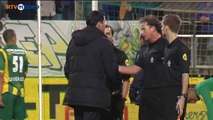 FC Groningen-trainer Erwin van de Looi was na afloop witheet - RTV Noord