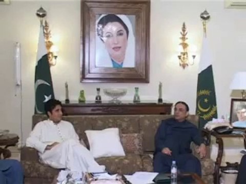 President Zardari and Bilawal Bhutto Zardari meets Governor Sindh