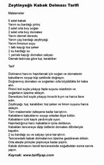 Zeytinyağlı Kabak Dolması Tarifi