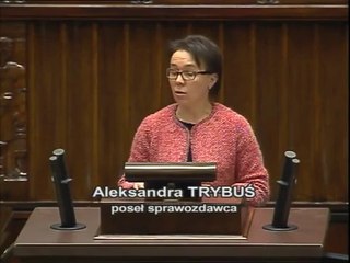 Poseł Aleksandra Trybuś - Wystąpienie z dnia 13 marca 2014 roku.
