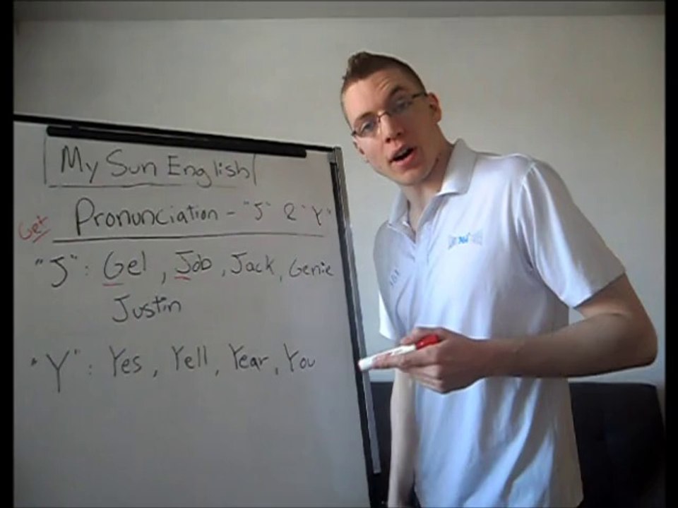English lesson - Pronunciation - "J" & "Y"