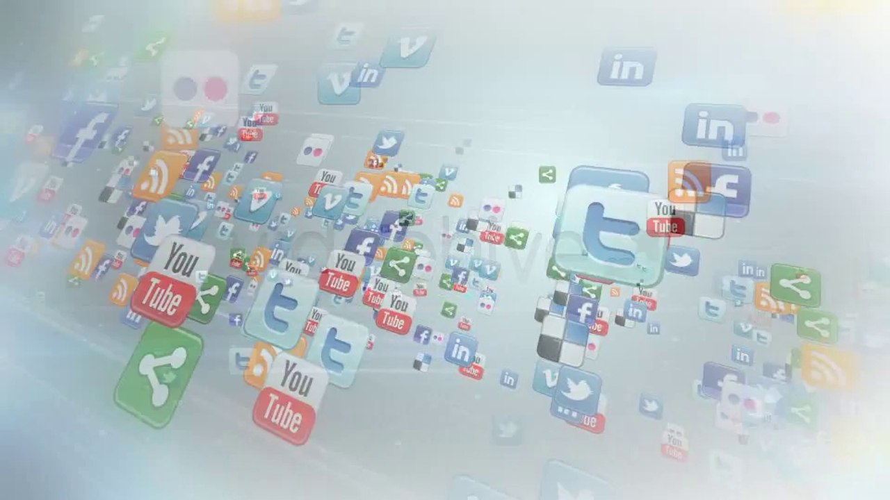 Social Media Icons Logo Formation - After Effects Template