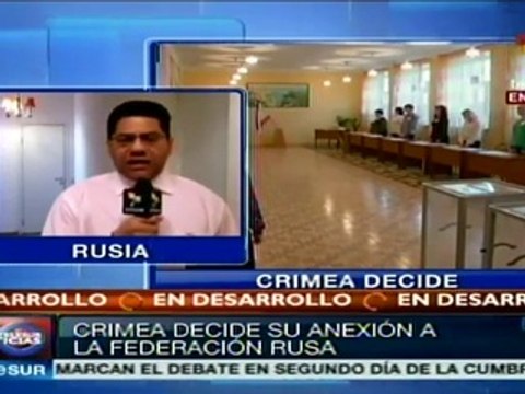 Alta afluencia de votantes en referendo de Crimea