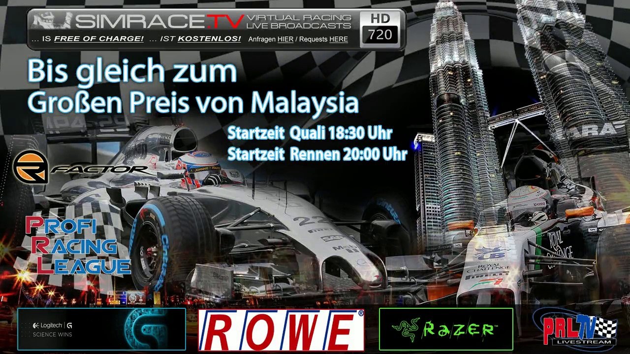 PRL F1 Saison 2014 - Rennen 02 Malaysia Part 1