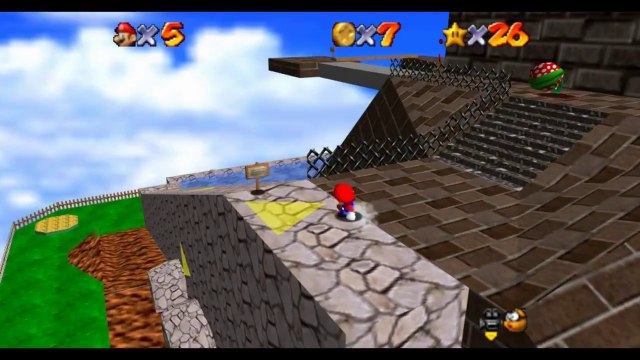 Super Mario 64 HD on Project64 Emulator (Widescreen Hack) part2