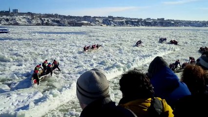 Go Canada 20140209 Course de Canoe sur St Laurent