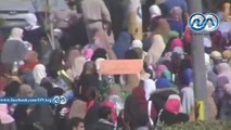 طلاب الإخوان يشوهون حوائط جامعة المنصورة