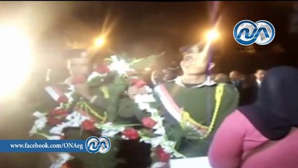 محافظ الفيوم ومدير الأمن يتقدمان الجنازة العسكرية لشهيد الشرطة