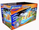 Banzai Gushing Geyser Water Park with 2 Water Blasting Geyser, Super Slick Water Slide, Continuous Airflow Blower Motor and Carrying Bag