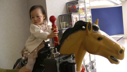 Baby Girl Riding Horse