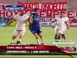 Universitario consigue empate (1 - 1) contra San Martín por la Copa Inca