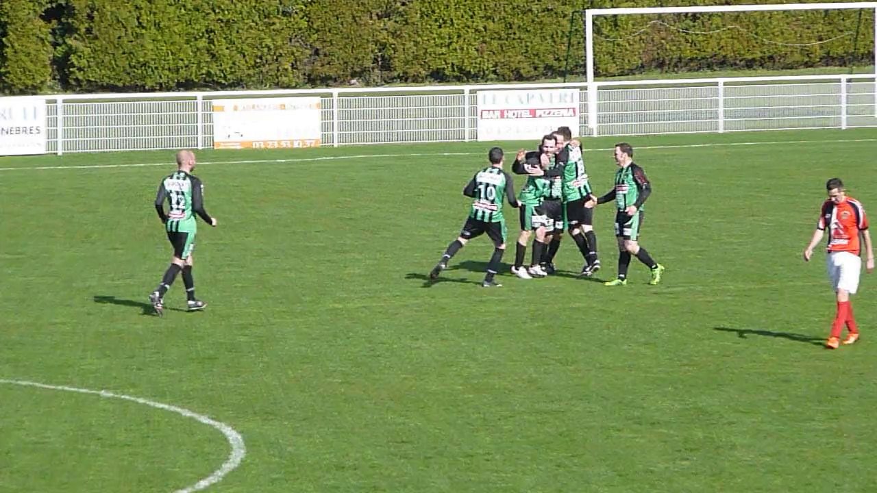 2ème but de Raymond ROBBE sur coup franc contre Villeneuve Saint-Germain
