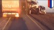 Russian dash cam: Semi-truck crashes directly into small van