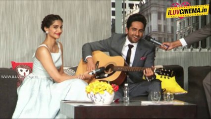 Sonam & Ayushmann At Press Conference Of Bewakoofiyaan | www.iluvcinema.in