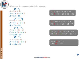 Exercice: Développer avec la distributivité