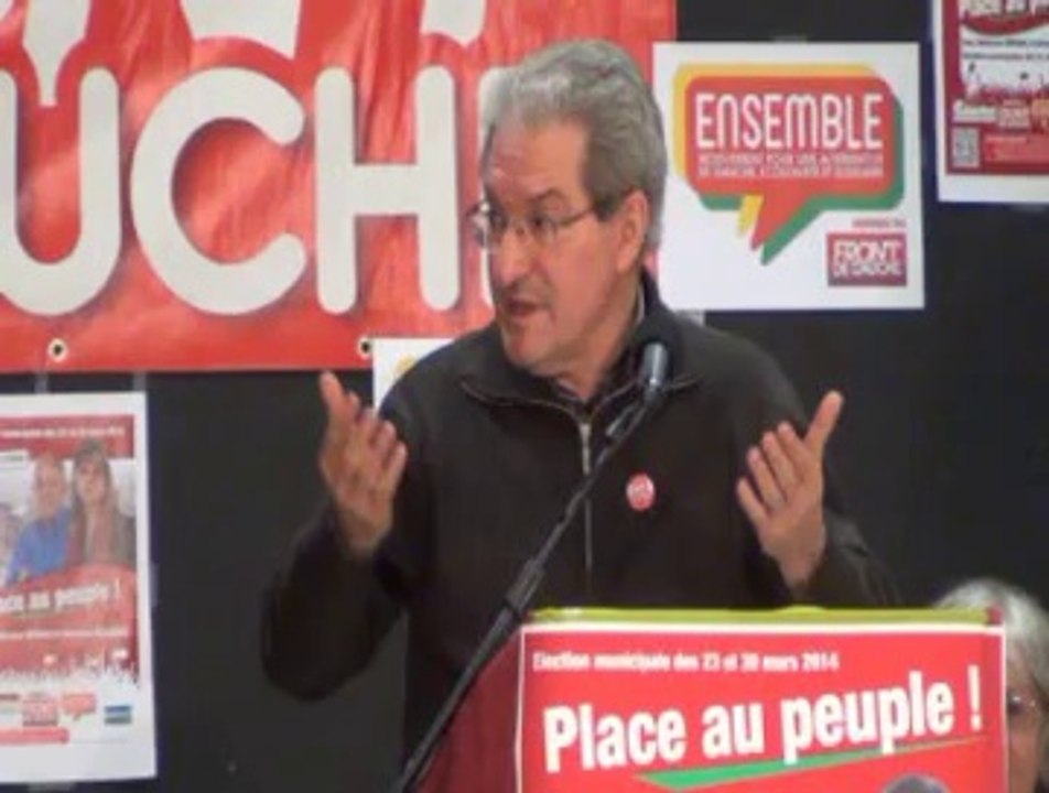 Intervention d'Armand Creus (Ensemble!) lors du meeting Place au peuple à St Etienne le 7 mars 2014
