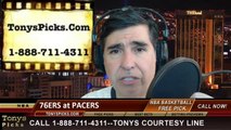 Indiana Pacers vs. Philadelphia 76ers Pick Prediction NBA Pro Basketball Odds Preview 3-17-2014