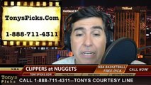 Denver Nuggets vs. LA Clippers Pick Prediction NBA Pro Basketball Odds Preview 3-17-2014