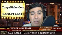 North Carolina St Wolfpack vs. Xavier Musketeers Pick Prediction NCAA Tournament First Four College Basketball Odds Preview 3-18-2014