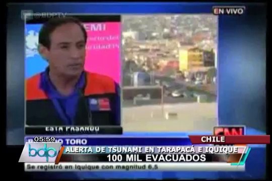 Sismo de 6,2 grados sacudió el norte de Chile y se sintió en el sur del Perú (2/2)