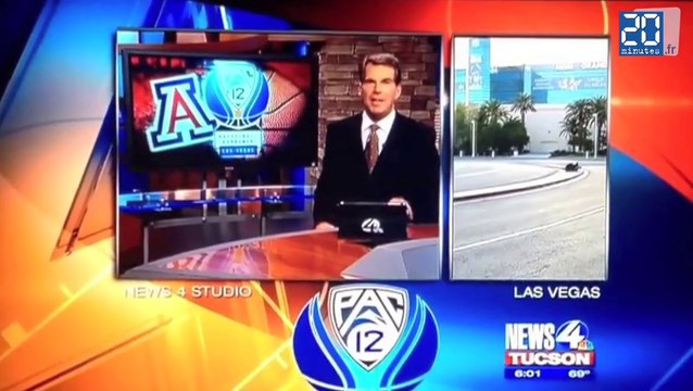 Un journaliste trop enthousiaste chute en direct