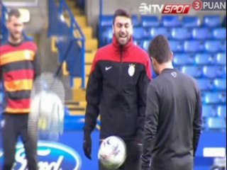 Stamford Bridge'de Burak ile Sabri'nin keyifli anları