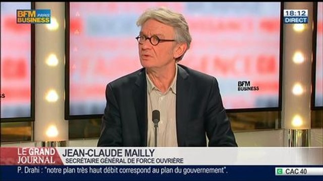 Jean-Claude Mailly, secrétaire général de Force Ouvrière, dans Le Grand Journal - 17/03 1/4
