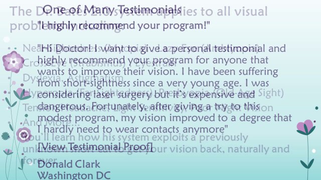 Vision Without Glasses Review- Improve Your Vision Without Glasses or Contacts