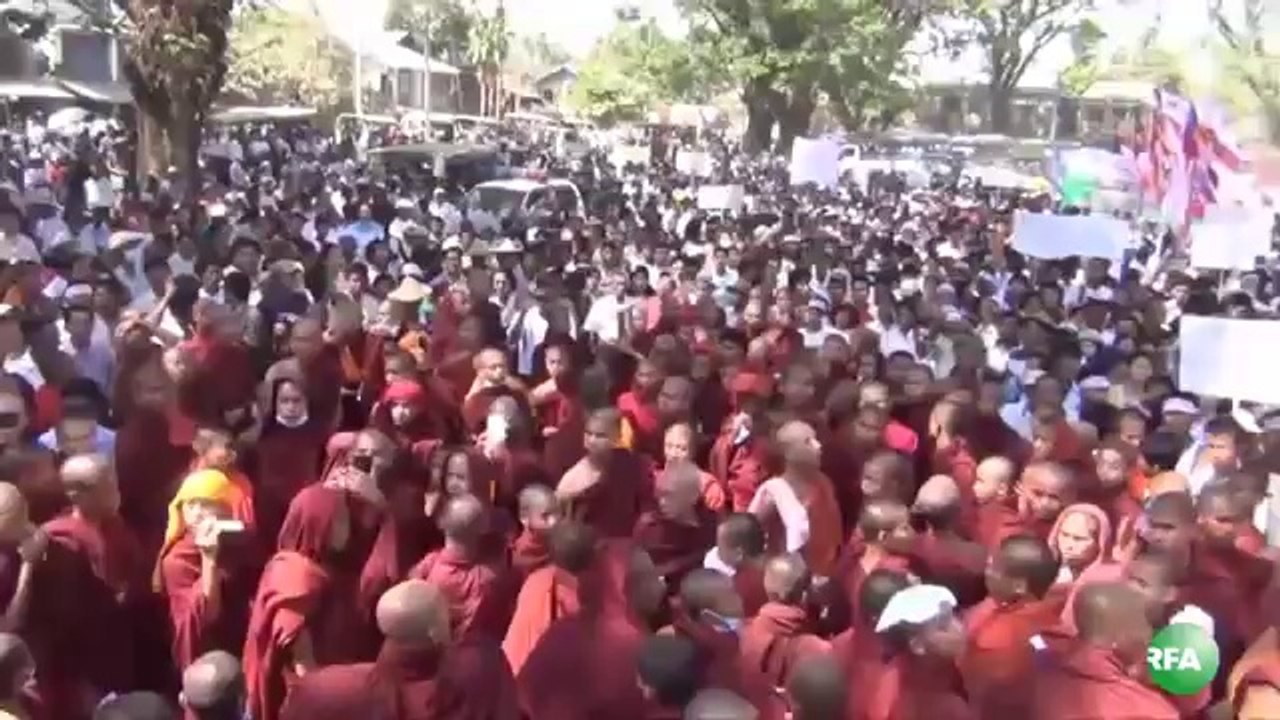 الشعوب في أراكان يحتجون ضدد الروهنجيا من التعداد-Arakan Peoples Protest Against terminology of Rohingya in Census
