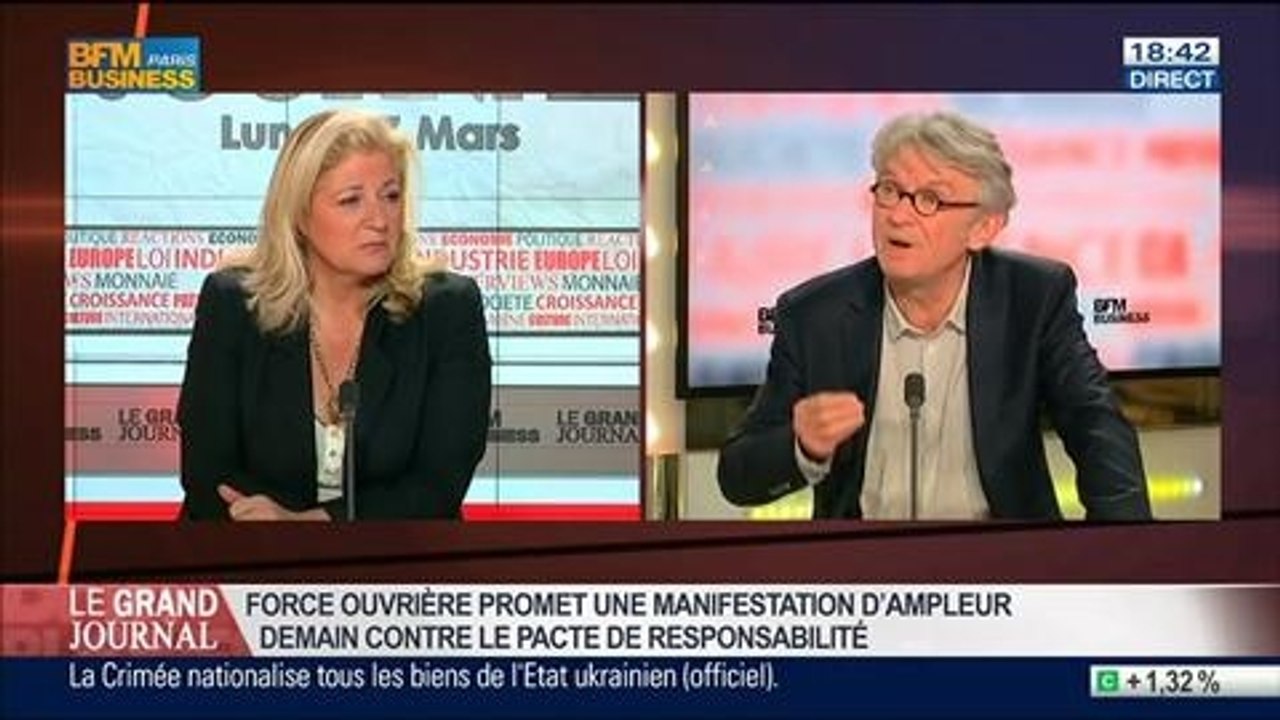 Jean-Claude Mailly, secrétaire général de Force Ouvrière, dans Le Grand Journal - 17/03 3/4