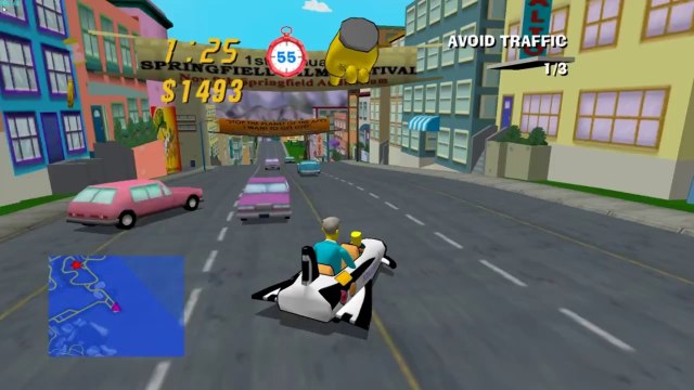 Simpsons Road Rage HD on Dolphin Emulator (Widescreen Hack)