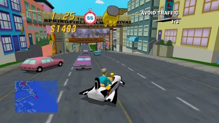 Simpsons Road Rage HD on Dolphin Emulator (Widescreen Hack)