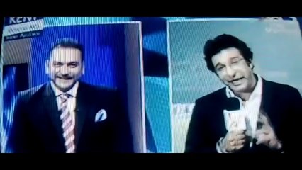 Wasim Akram making fun of Shahid Afridi on Indian Program