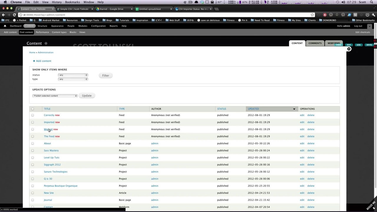 Drupal Tutorials #47 - Using Feeds to Create Content With CSV Files