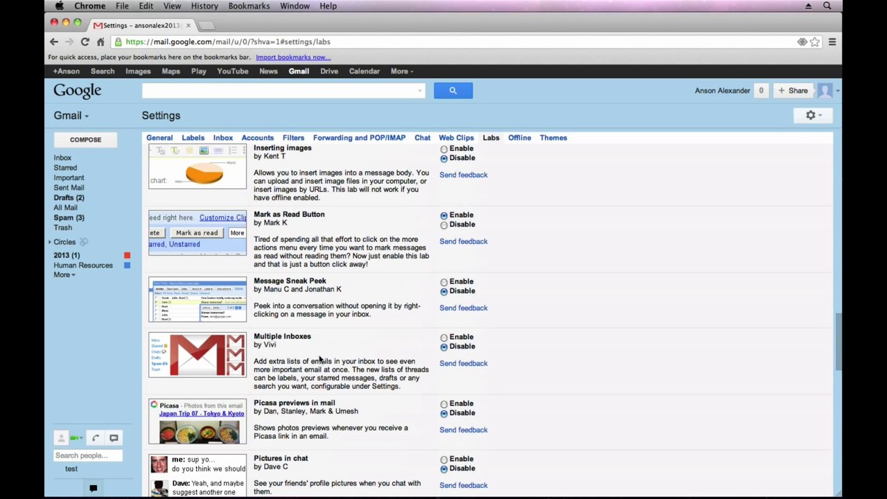 Gmail Tutorial 2013 - Gmail Labs (Part 6)