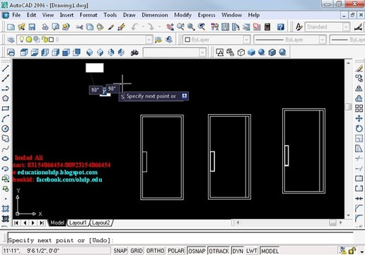 How to make Door in AutoCAD 2d 1 ohd
