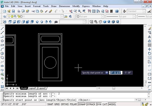 How to make Door in AutoCAD 2d 4 ohd