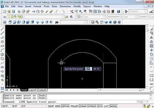 How to make Door in AutoCAD 2d 8 ohd