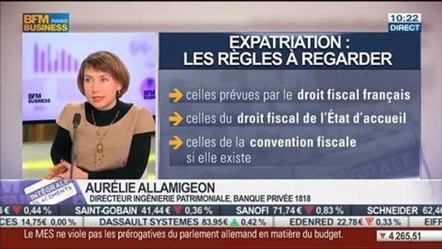 Délocalisation: les règles relatives à l'expatriation et les pièges à éviter: Aurélie Allamigeon, dans Intégrale Placements - 18/03