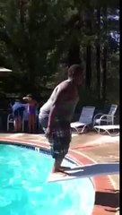 Hilarious Backflip Fail at California Swimming Pool