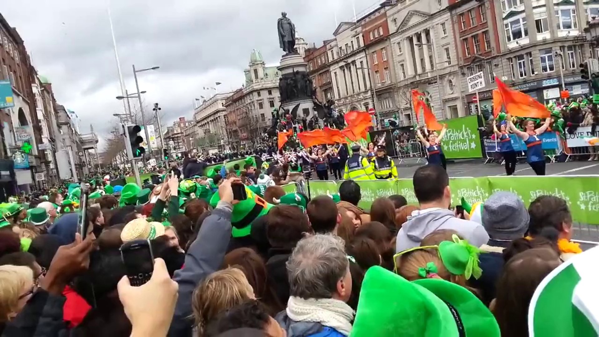⁣Huge Crowds in Dublin for St. Patrick's Day Parade