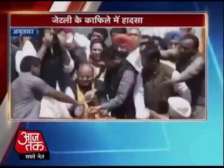 अरुण जेटली के काफिले में हादसा, गैस के गुब्‍बारे फटे