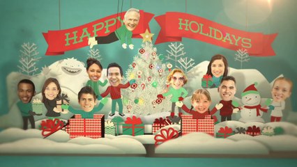 Holiday Faces Pop Up Card