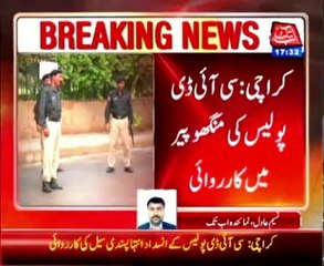 Karachi CID police raid in Manghopir