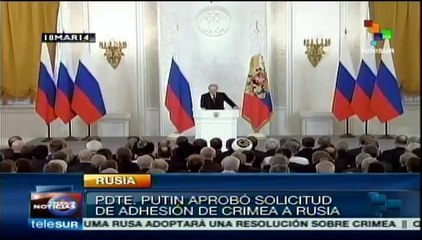 Valdimir Putin aprueba solicitud de Crimea de unirse a Rusia