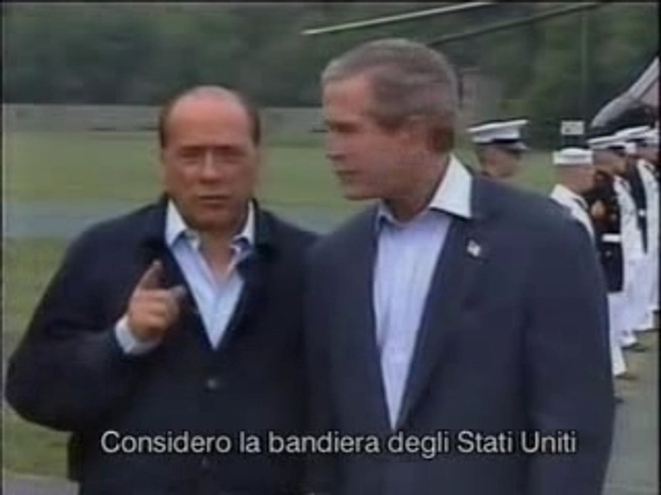 Berlusconi Bush, che inglese!
