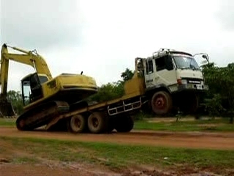 astuce pour décharger une pelleteuse !