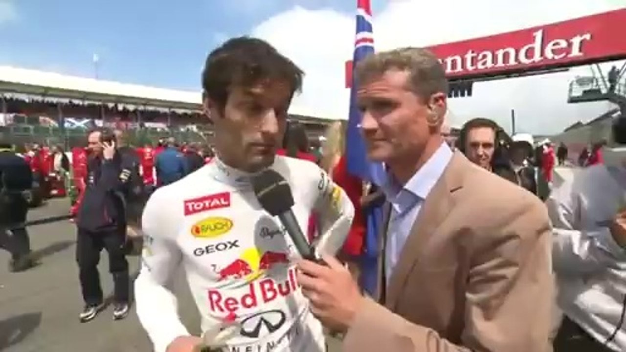 BBC F1 2012: Mark Webber Grid interview (2012 British Grand Prix)