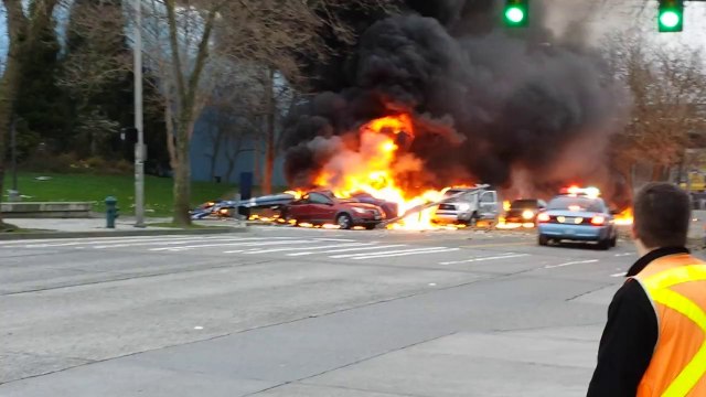 Crash d'un hélicoptère à Seattle